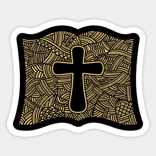 The Cross of Jesus Christ inside the Bible Sticker
